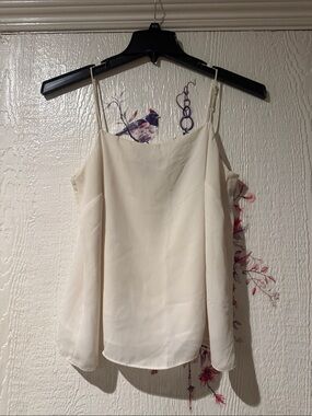 H&M Ivory Spaghetti Strap Cami Top